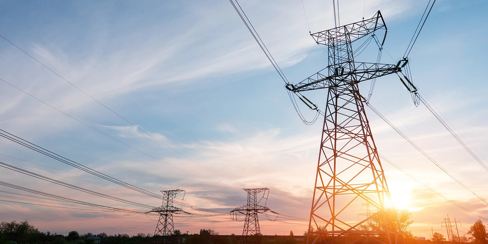 View of a powerline tower.