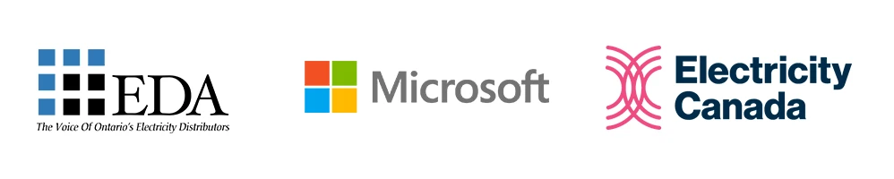 EDA, Microsoft, and Electricity Canada logos.