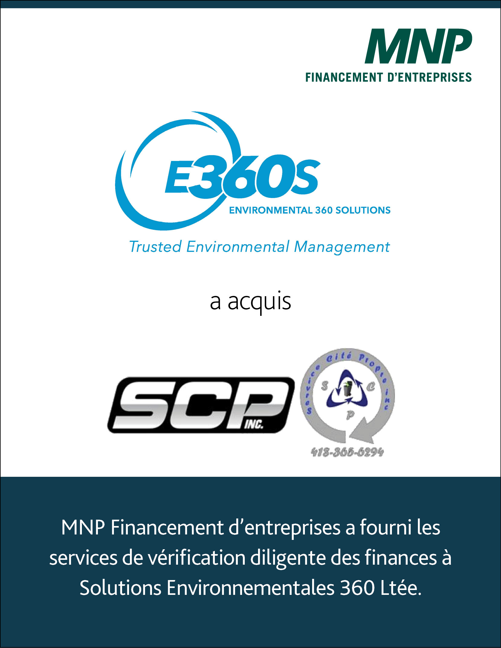 Environmental 360 Solutions Ltd SCP Inc and Service Cité Propre Inc