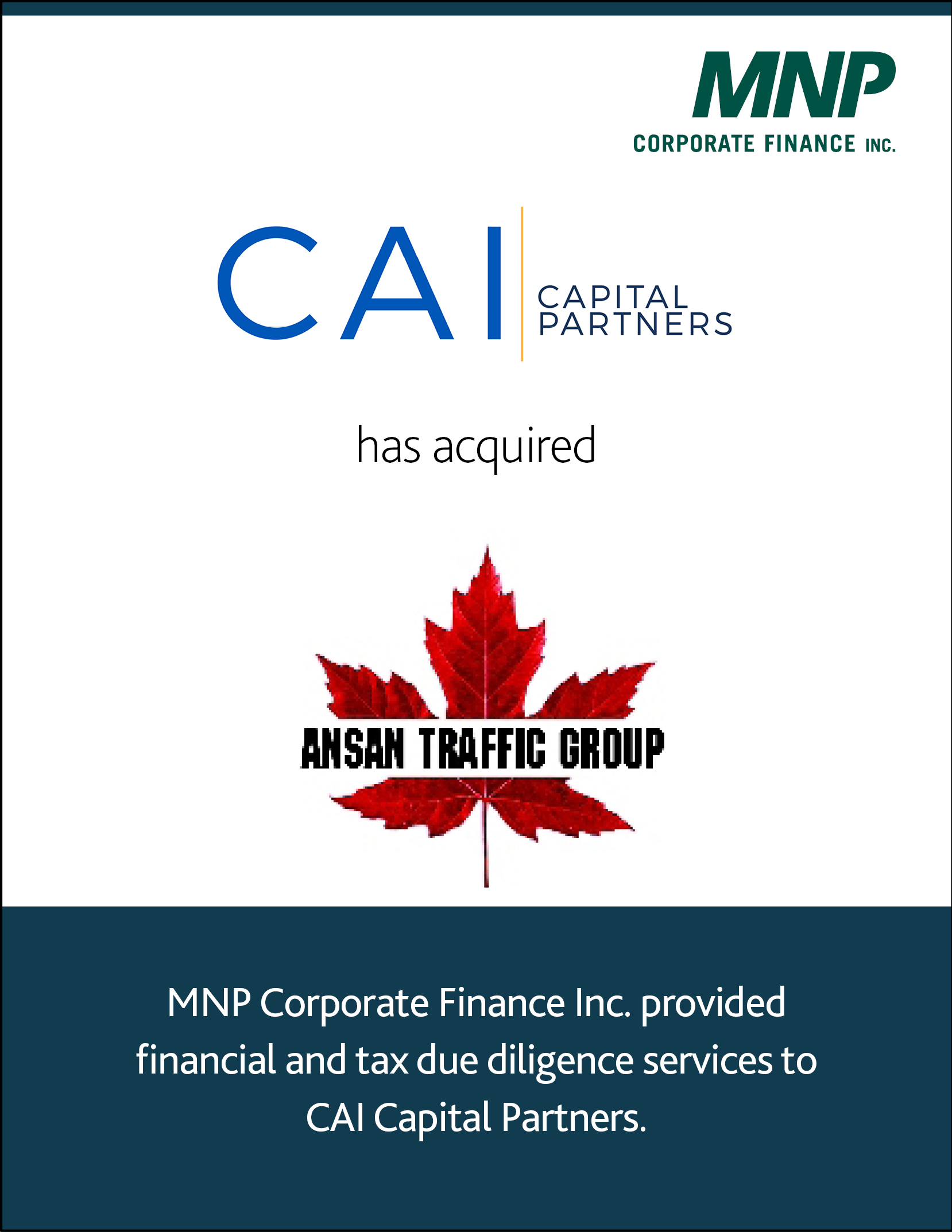 CAI Capital Partners has acquired Ansan Traffic Group 