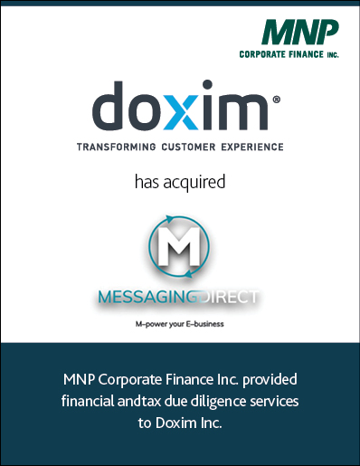 Doxim Inc. has acquired MessagingDirect Ltd.