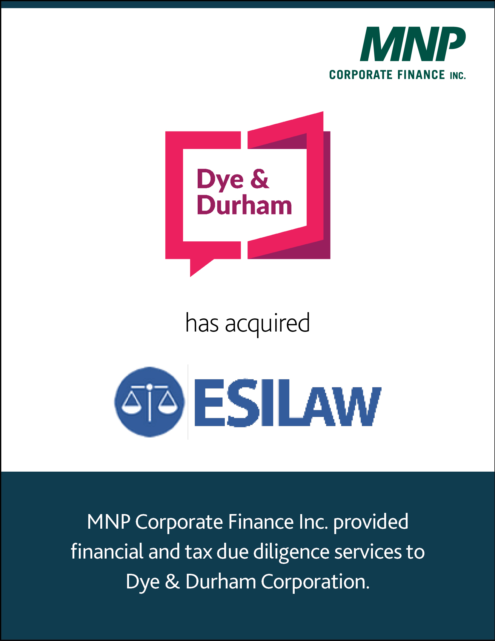 Dye & Durham has acquired ESILaw