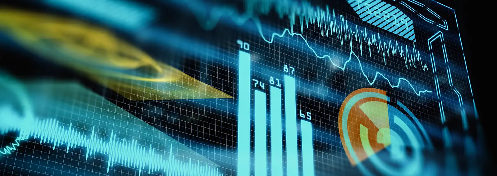 data dashboard on a computer