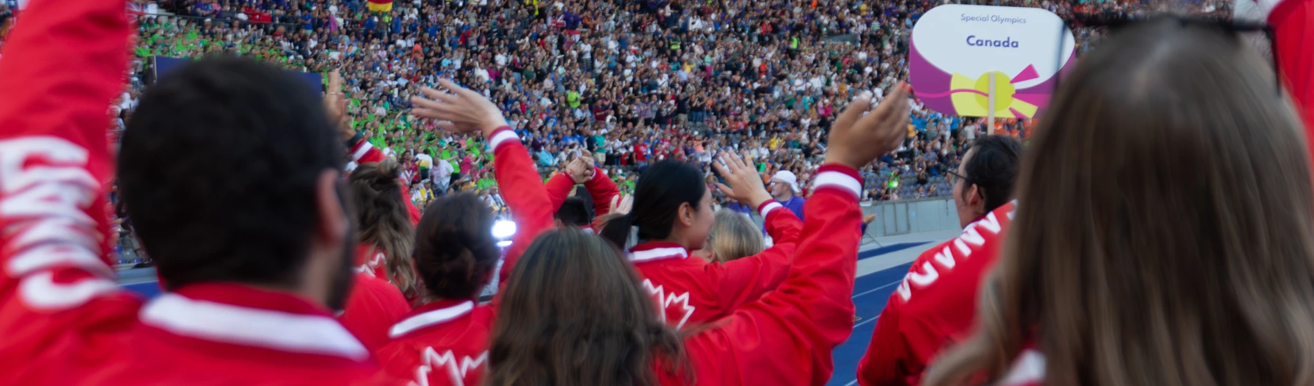 canadian special olympians attending the opening ceremony